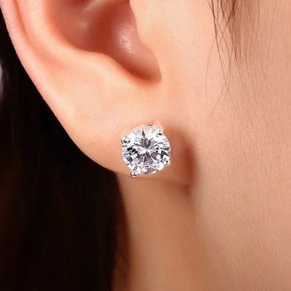 3 Carat Moissanite Stud Earrings- Ideal Gift For Her - Picture 5 of 5